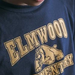 Non Stock Vintage Elmwood Elementary Print Raglan Sleeve T-Shirt TOPS