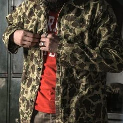 Bronson OUTERWEAR WWII USMC Type P-44 HBT Duck Hunter Camo Jacket 16 Bronson OUTERWEAR WWII USMC Type P-44 HBT Duck Hunter Camo Jacket