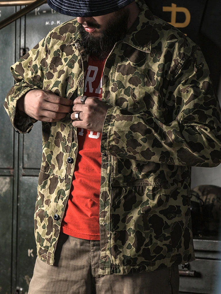Bronson OUTERWEAR WWII USMC Type P-44 HBT Duck Hunter Camo Jacket 4 Bronson OUTERWEAR WWII USMC Type P-44 HBT Duck Hunter Camo Jacket