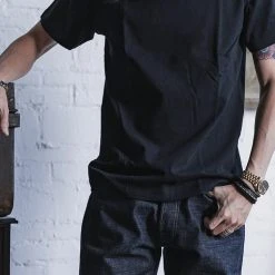 Non Stock TOPS 9 Oz US Cotton Tubular T-Shirt - Black