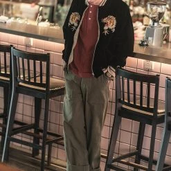 Non Stock 1950s Reversible Acetate Souvenir Jacket - Falcon × Tiger