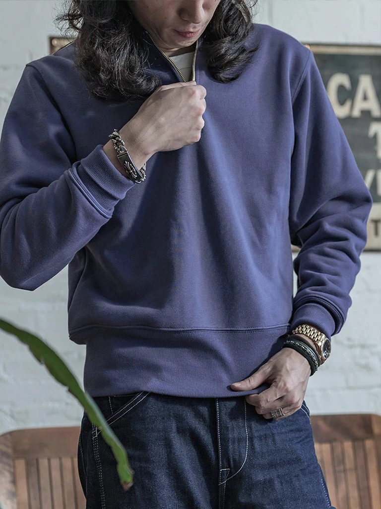 Non Stock 20.5 Oz Racing Half-Zip Sweatshirt - Bluish Violet TOPS 4 Non Stock 20.5 Oz Racing Half-Zip Sweatshirt - Bluish Violet TOPS