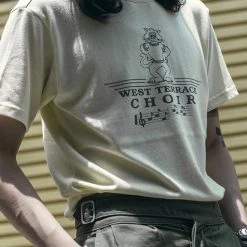 Non Stock Vintage West Terrace Choir Print Short Sleeve T-Shirt
