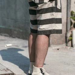 Non Stock 11.5 Oz Heavyweight Wide Striped Prisoner Shorts