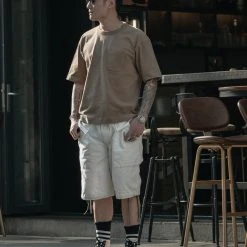 Non Stock 9.8 Oz Cotton Classic Pocket T-Shirt - Khaki 19 Non Stock 9.8 Oz Cotton Classic Pocket T-Shirt - Khaki