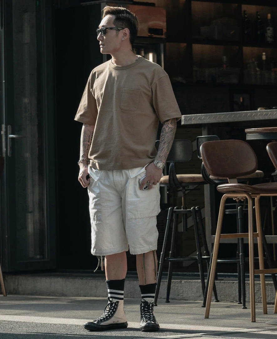 Non Stock 9.8 Oz Cotton Classic Pocket T-Shirt - Khaki 5 Non Stock 9.8 Oz Cotton Classic Pocket T-Shirt - Khaki