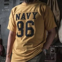 Bronson TOPS US Naval Football T-Shirt - Yellow