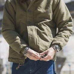 Non Stock 1940s US Navy N-1 Deck Jacket - Faux Fur Inner OUTERWEAR 28 Non Stock 1940s US Navy N-1 Deck Jacket - Faux Fur Inner OUTERWEAR