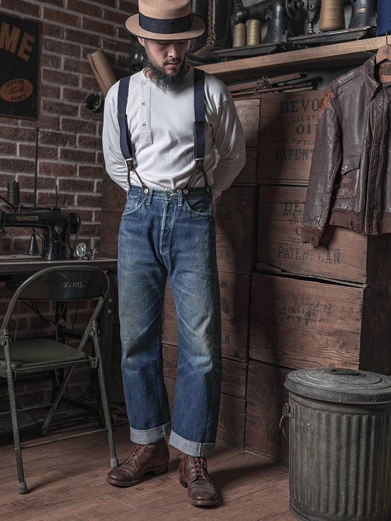 Bronson 14 Oz Side Closing Henley T-Shirt - White Long Sleeve T-Shirts 5 Bronson 14 Oz Side Closing Henley T-Shirt - White Long Sleeve T-Shirts