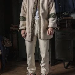 Bronson 1950s 20.5 Oz Terry Cloth Reverse Weave Sweatpants - Apricot