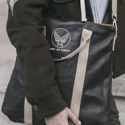 Non Stock ACCESSORIES USAAF Leather Flight Pilot Helmet Bag 14 Non Stock ACCESSORIES USAAF Leather Flight Pilot Helmet Bag