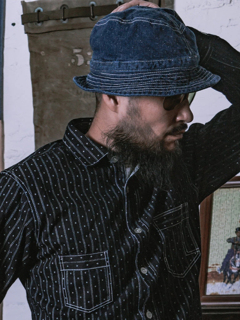 Bronson 12 Oz Selvedge Denim Bucket Hat ACCESSORIES 2 Bronson 12 Oz Selvedge Denim Bucket Hat ACCESSORIES