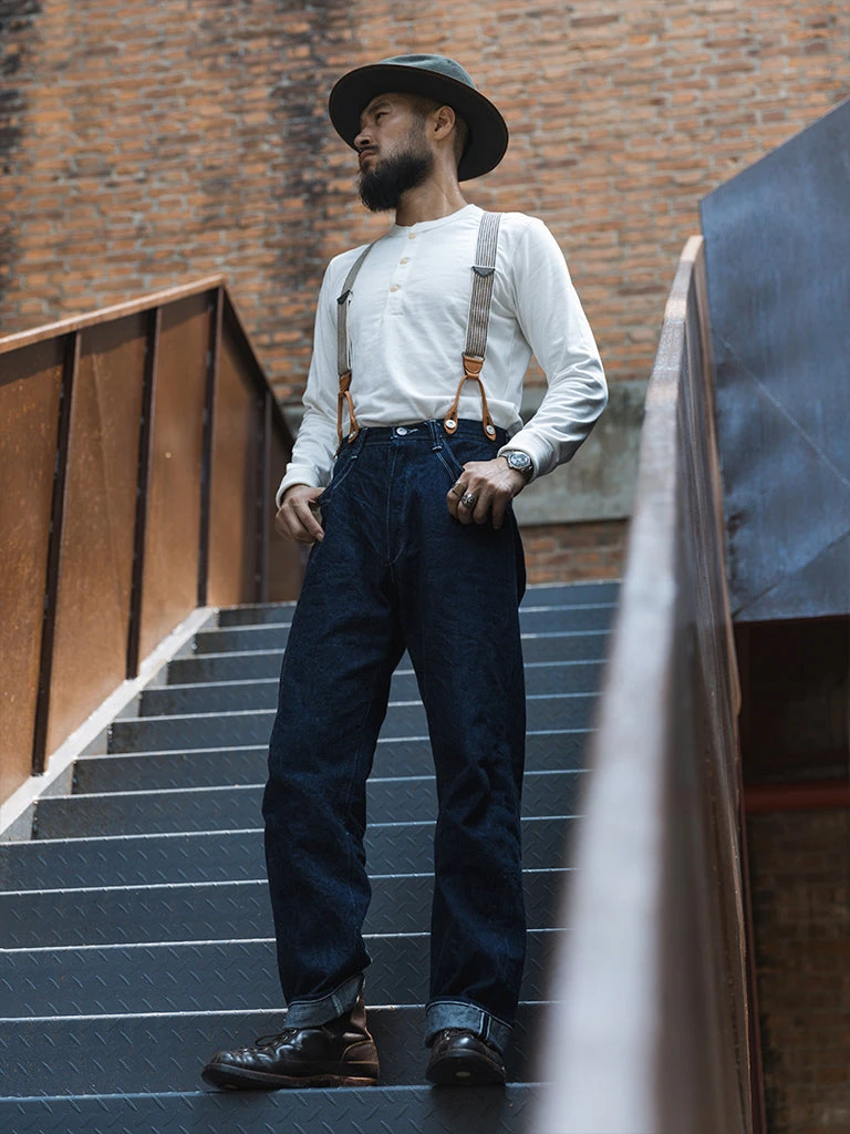 Bronson Vintage Long Sleeve Henley T-Shirt - White 5 Bronson Vintage Long Sleeve Henley T-Shirt - White