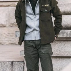 Non Stock 1950s Korean War US Army OG108 Wool Field Shirt