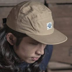 Non Stock 7.5 Oz Ripstop Cotton 5 Panel Cap - Khaki