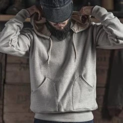 Bronson 1930s 20 Oz Terry Cloth Hooded Sweatshirt TOPS