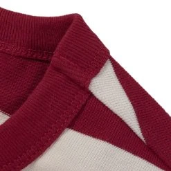 Non Stock Heavyweight Cotton Wide Striped T-Shirt - Red/Apricot TOPS