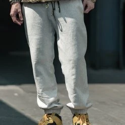 Bronson NEW ARRIVALS 1950s 20.5 Oz Terry Cloth Reverse Weave Sweatpants - Gray