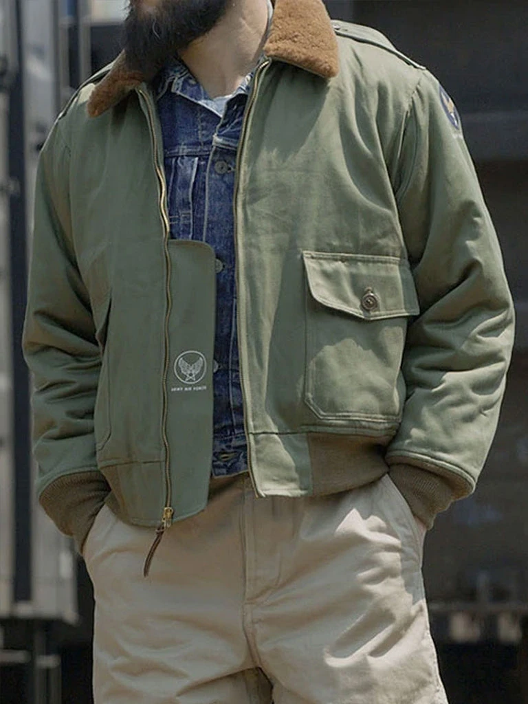Bronson OUTERWEAR USAAF Type B-10 Flight Jacket - Olive 3 Bronson OUTERWEAR USAAF Type B-10 Flight Jacket - Olive