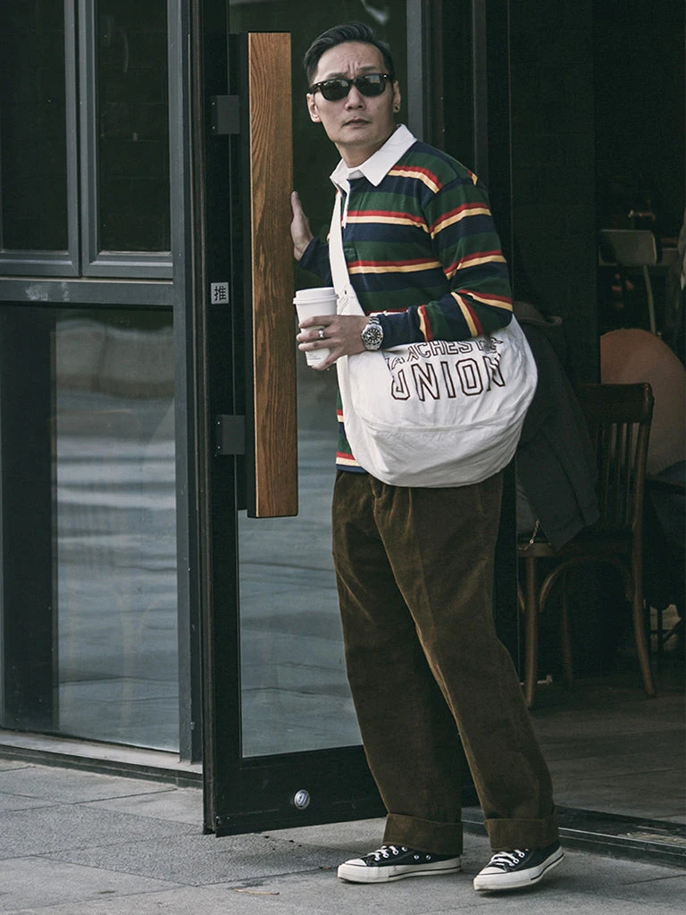 Non Stock Classic Fit Striped Jersey Rugby Shirt - Green Ivy Stripe TOPS 5 Non Stock Classic Fit Striped Jersey Rugby Shirt - Green Ivy Stripe TOPS