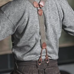 Bronson Old-Time Y-Back Leather Button Suspender