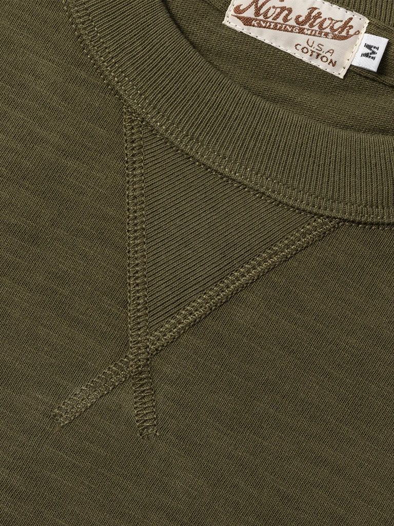 Non Stock 10.5 Oz US Cotton Tubular Gusset T-Shirt - Green 11 Non Stock 10.5 Oz US Cotton Tubular Gusset T-Shirt - Green