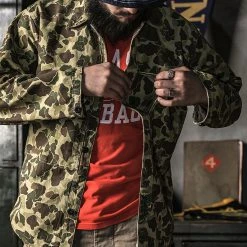 Bronson OUTERWEAR WWII USMC Type P-44 HBT Duck Hunter Camo Jacket 17 Bronson OUTERWEAR WWII USMC Type P-44 HBT Duck Hunter Camo Jacket