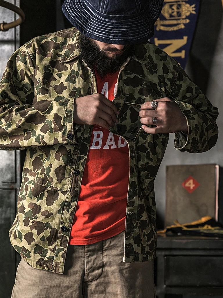 Bronson OUTERWEAR WWII USMC Type P-44 HBT Duck Hunter Camo Jacket 5 Bronson OUTERWEAR WWII USMC Type P-44 HBT Duck Hunter Camo Jacket