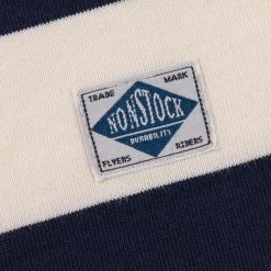 Non Stock NEW ARRIVALS Heavyweight Cotton Wide Striped T-Shirt - Blue/White