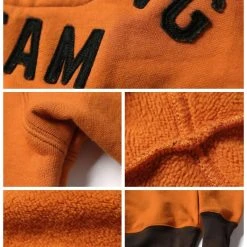 Bronson 1920s Drinking Team Motorcycle Racing Sweatshirt - Orange