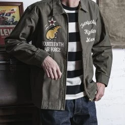 Non Stock USAAF 14th Air Force Flying Tigers Embroidery Jacket