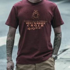Non Stock Vintage West Terrace Choir Print Short Sleeve T-Shirt
