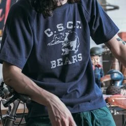 Non Stock Vintage C.S.C.E. Bears Print Raglan Sleeve T-Shirt TOPS