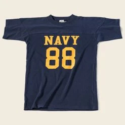 Bronson US Naval Football T-Shirt - Navy TOPS