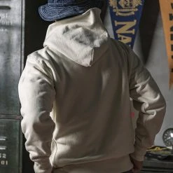 Bronson 21 Oz Military Academy Reverse Weave Hoodie - White TOPS