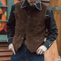 Bronson OUTERWEAR 1910s Retro Corduroy Vest