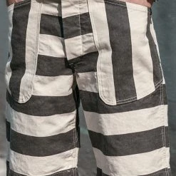 Non Stock 11.5 Oz Heavyweight Wide Striped Prisoner Shorts