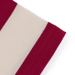 Non Stock Heavyweight Cotton Wide Striped T-Shirt - Red/Apricot TOPS