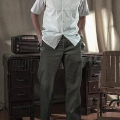 Bronson 13 Oz Cotton Bedford Cord Pants - Olive 21 Bronson 13 Oz Cotton Bedford Cord Pants - Olive