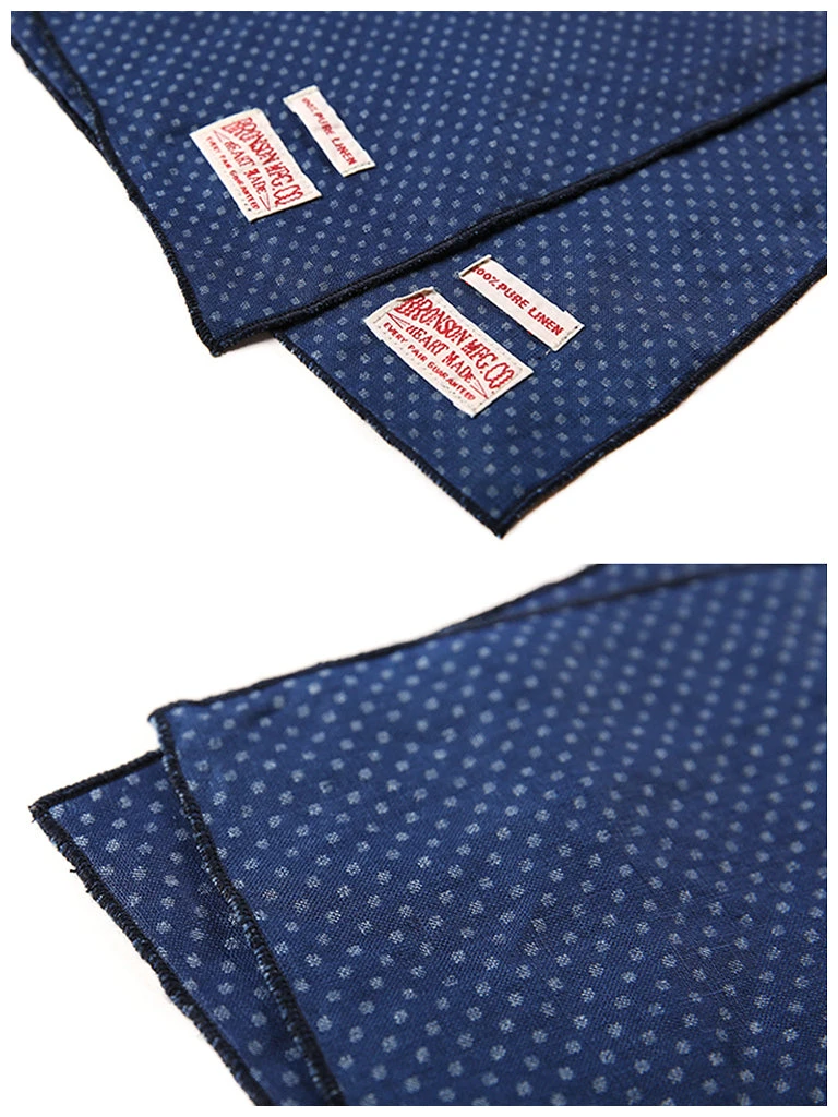 Bronson Natural Plant Indigo Blue Retro Polka Dot Bandana ACCESSORIES 6 Bronson Natural Plant Indigo Blue Retro Polka Dot Bandana ACCESSORIES