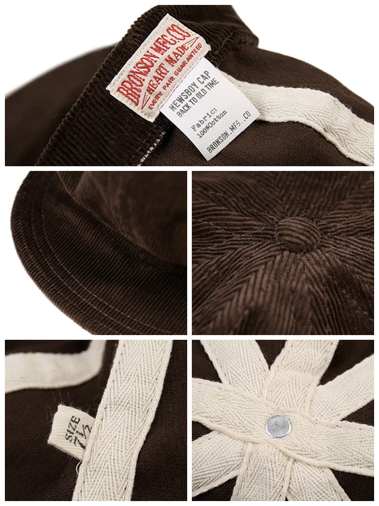 Bronson ACCESSORIES Retro Octagonal News Boy Cap 6 Bronson ACCESSORIES Retro Octagonal News Boy Cap