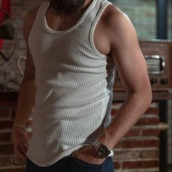 Non Stock 10.5 Oz Cotton Tank Top - White