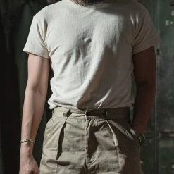 Bronson 1940s USN Crew Slub Cotton T-Shirt NEW ARRIVALS