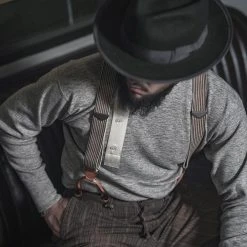 Bronson 14 Oz Side Closing Henley T-Shirt - Gray