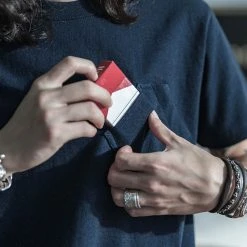 Bronson 1930s Slanted Pocket Tubular T-Shirt - Navy TOPS 19 Bronson 1930s Slanted Pocket Tubular T-Shirt - Navy TOPS