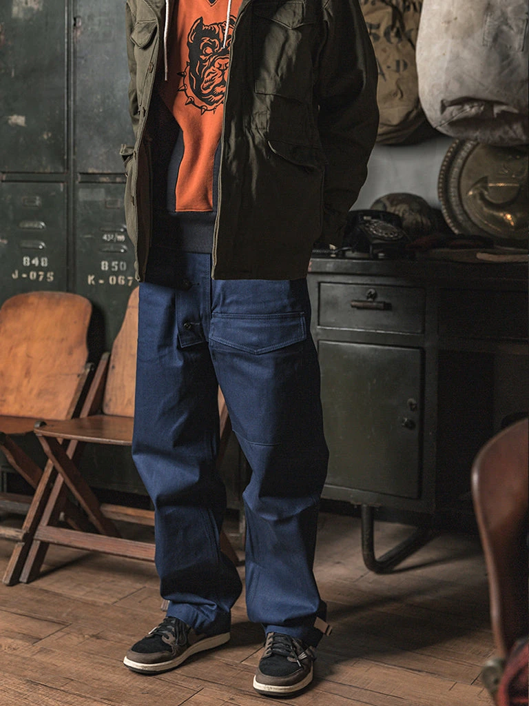 Bronson US Navy Modified 13.5 Oz Indigo Deck Pants BOTTOMS 6 Bronson US Navy Modified 13.5 Oz Indigo Deck Pants BOTTOMS