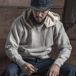 Bronson 1930s 20 Oz Terry Cloth Hooded Sweatshirt TOPS