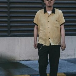 Non Stock TOPS Loose Embroidery Bowling Shirt