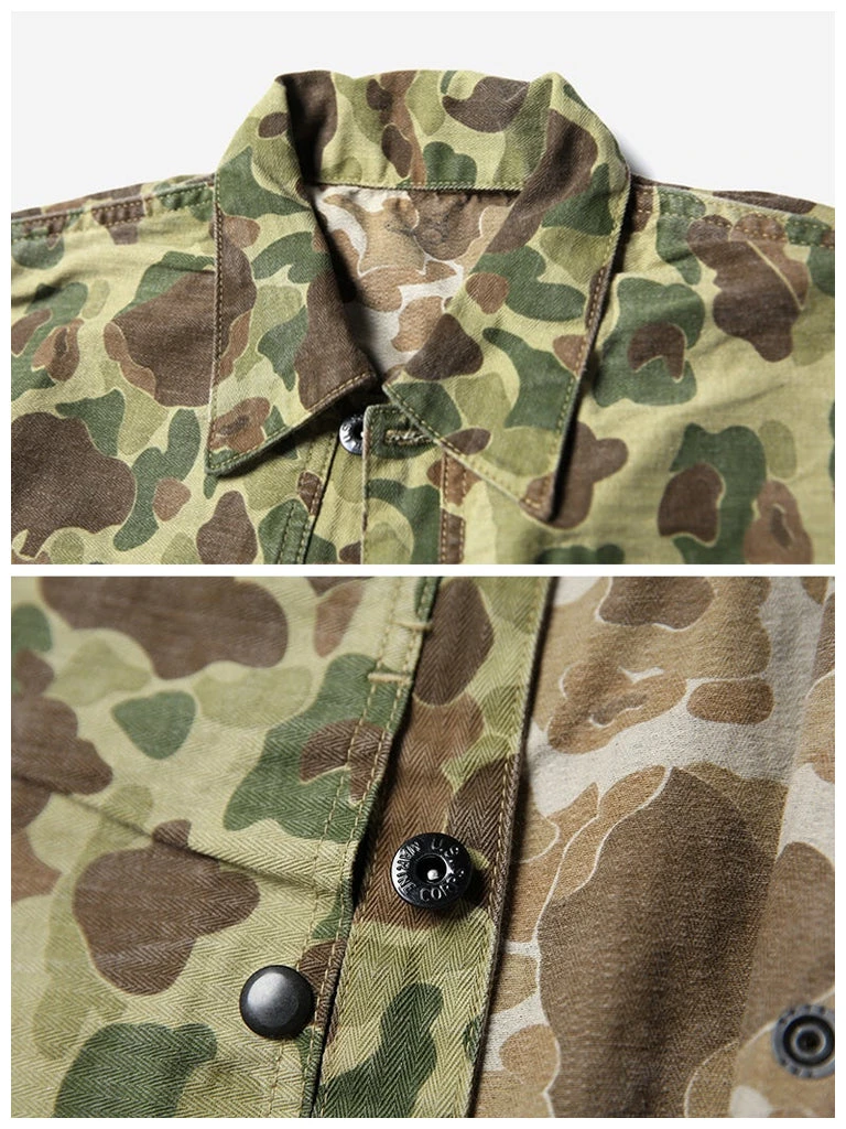 Bronson OUTERWEAR WWII USMC Type P-44 HBT Duck Hunter Camo Jacket 7 Bronson OUTERWEAR WWII USMC Type P-44 HBT Duck Hunter Camo Jacket