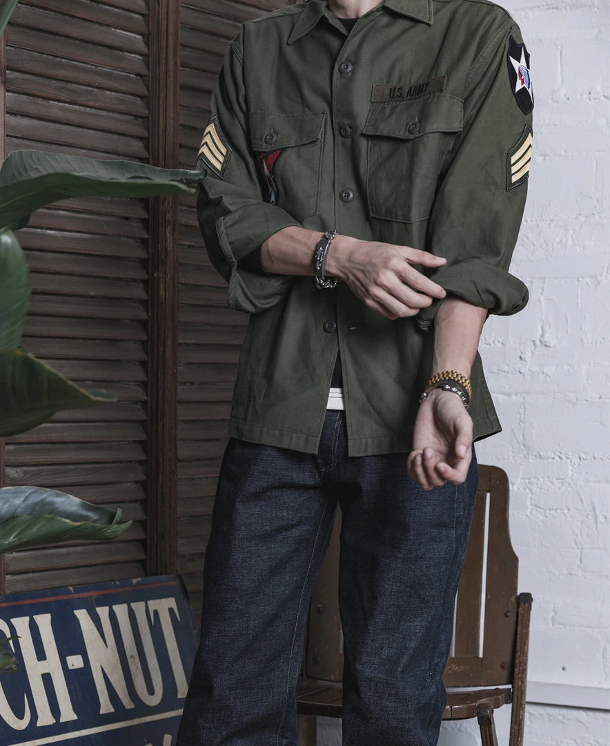 Non Stock Vietnam War US Army OG107 Fatigue Utility Shirt - Im Jin Scouts TOPS 7 Non Stock Vietnam War US Army OG107 Fatigue Utility Shirt - Im Jin Scouts TOPS